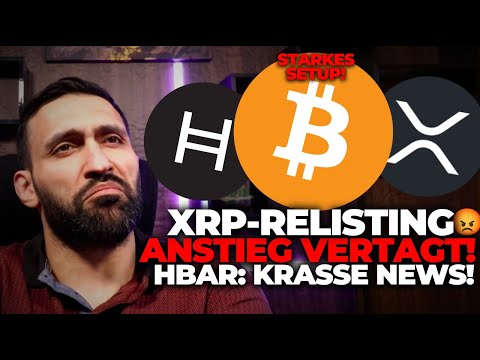 BITCOIN: Anstieg steht bevor!? XRP: Das ist kein Wunder! HBAR: Kranke News!