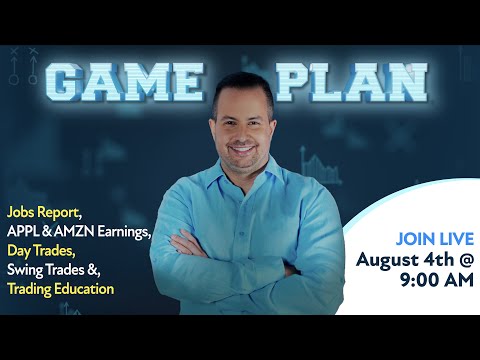 Jobs Report, AAPL & AMZN Earnings, Day Trades, Swing Trades & Trading Education!